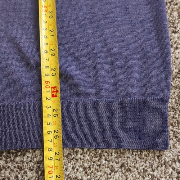 Black Brown 1826 Wool 100% Merino Wool italian Sweater Men's size large purple - Picture 6 of 9